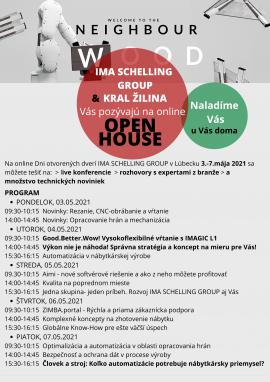Pozvánka na live vstupy OPEN HOUSE 2021 IMA SCHELLING GROUP
