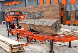 Wood-Mizer představuje pilu LX450 se dvěma vodicími nosníky